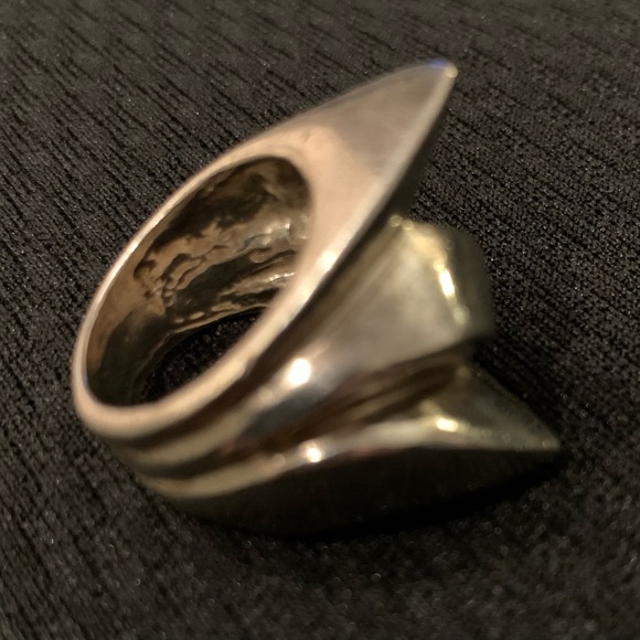 Vintage Sterling Silver Boho style chunky ring - stamped M and 925. Size 7 - Picture 4 of 9
